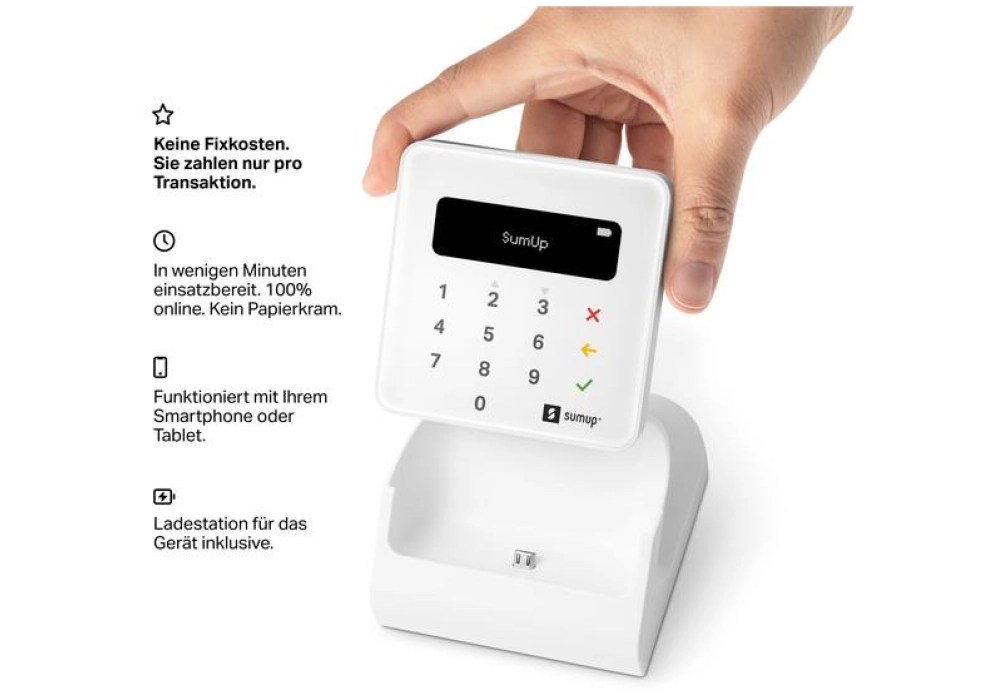 SumUp Air Card Terminal + station de recharge