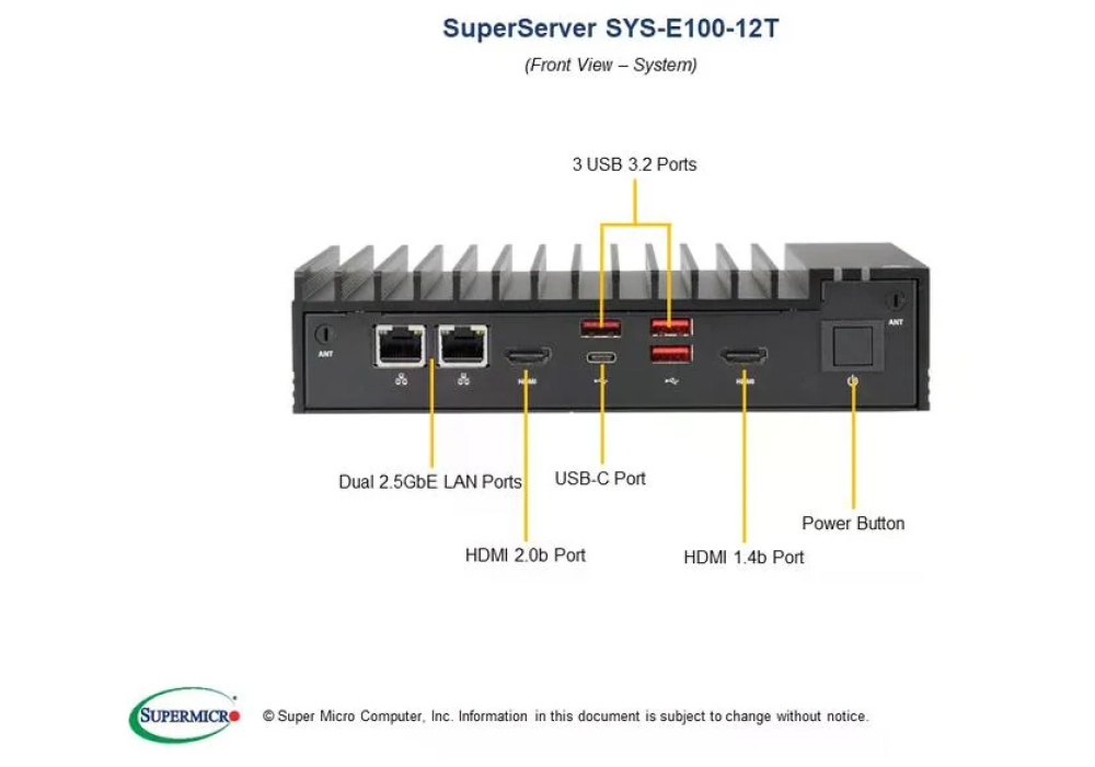 Supermicro Barebone IoT SuperServer E100-12T-E