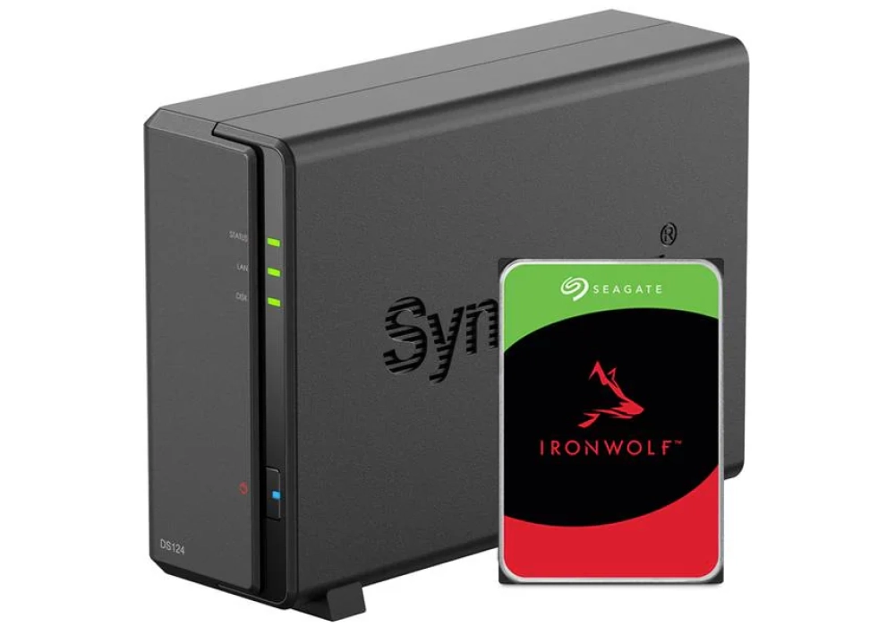 Synology NAS DiskStation DS124 1-bay Seagate Ironwolf 2 TB