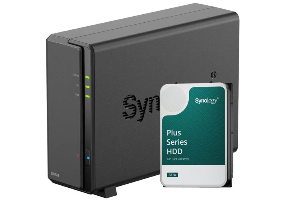 Synology NAS DiskStation DS124 1-bay Synology Plus HDD 4 TB