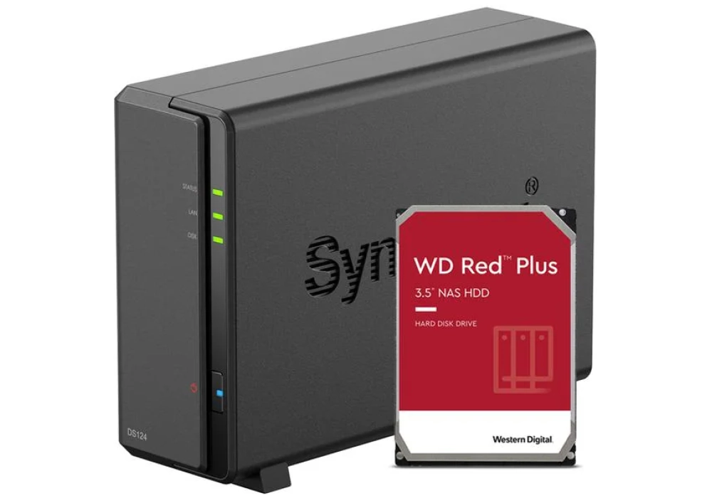 Synology NAS DiskStation DS124 1-bay WD Red Plus 10 TB