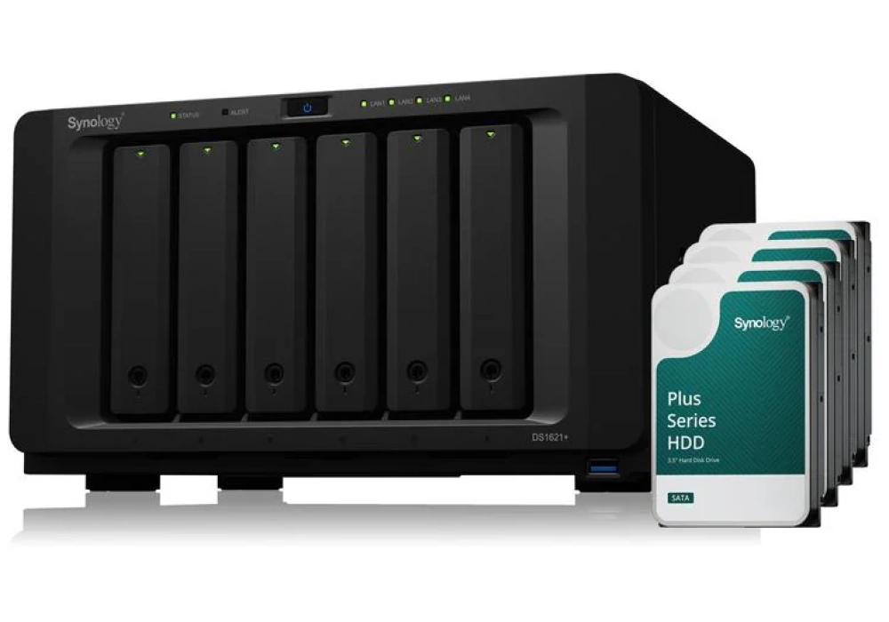 Synology NAS DiskStation DS1621+ 6-bay Synology Plus HDD 24 TB