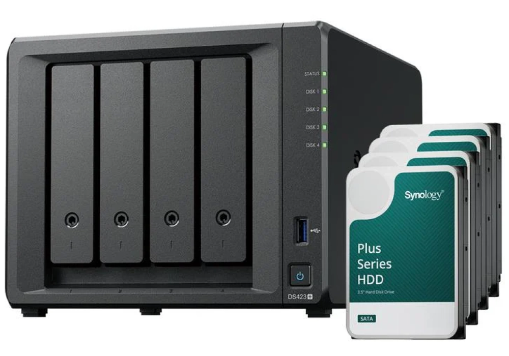 Synology NAS DiskStation DS423+ 4-bay Synology Plus HDD 16 TB