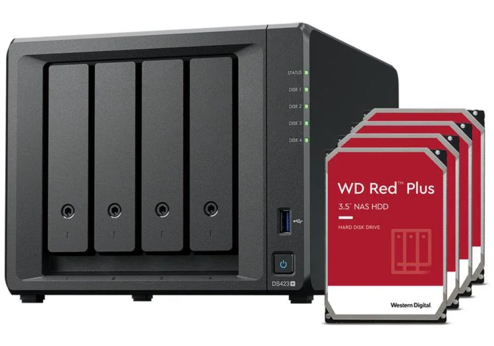 Synology NAS DiskStation DS423+ 4-bay WD Red Plus 16 TB