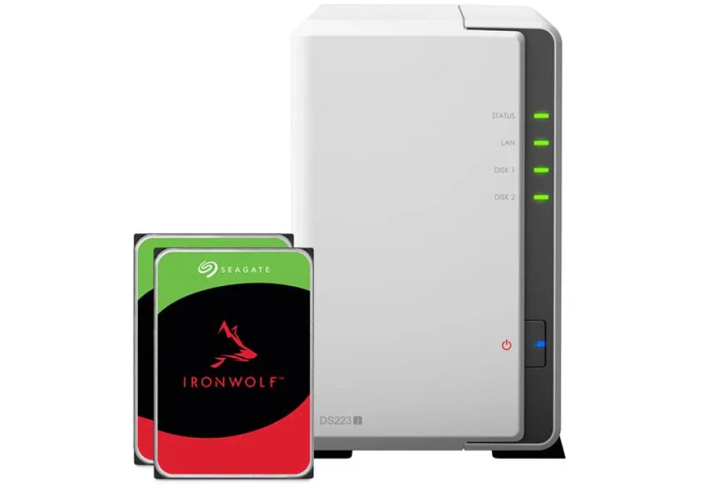 Synology NAS DS223j 2-bay Seagate Ironwolf 12 TB