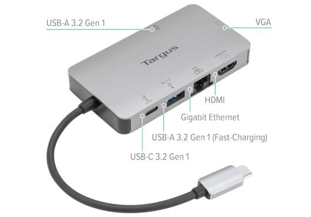 Targus USB-C Single Video 4K HDMI/VGA Dock 100W PowerDelivery