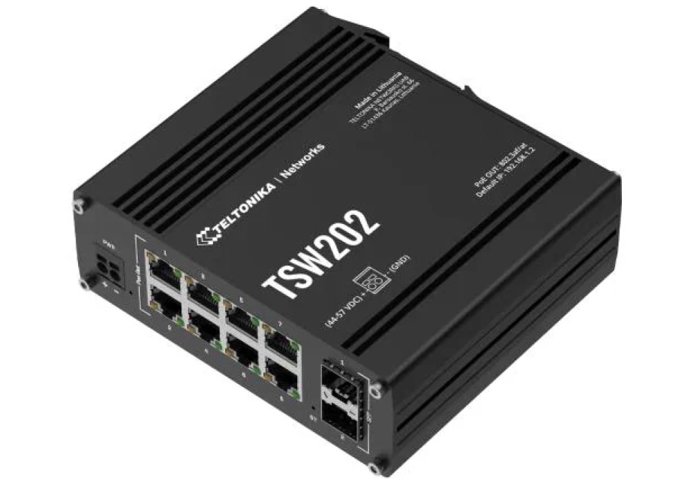 Teltonika Switch PoE+ sur rail TSW202 10 ports