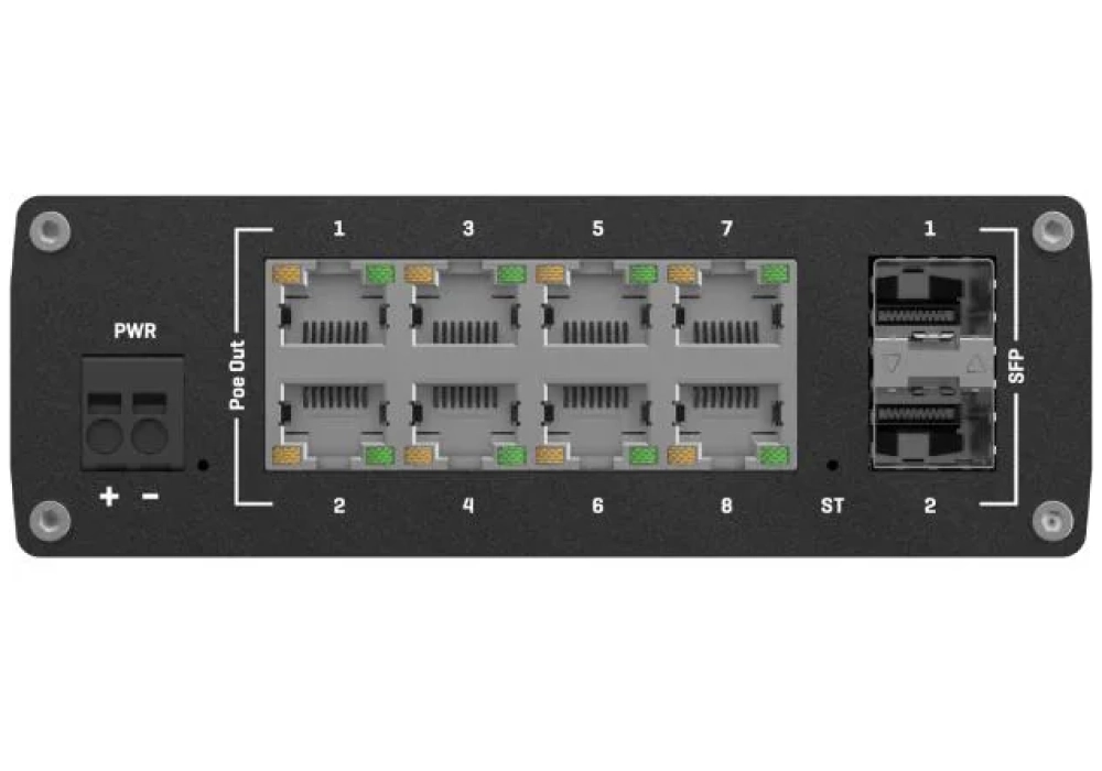 Teltonika Switch PoE+ sur rail TSW202 10 ports