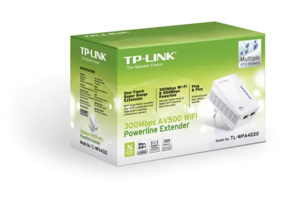 TP-Link Powerline TL-WPA4220 adaptateur individuel 