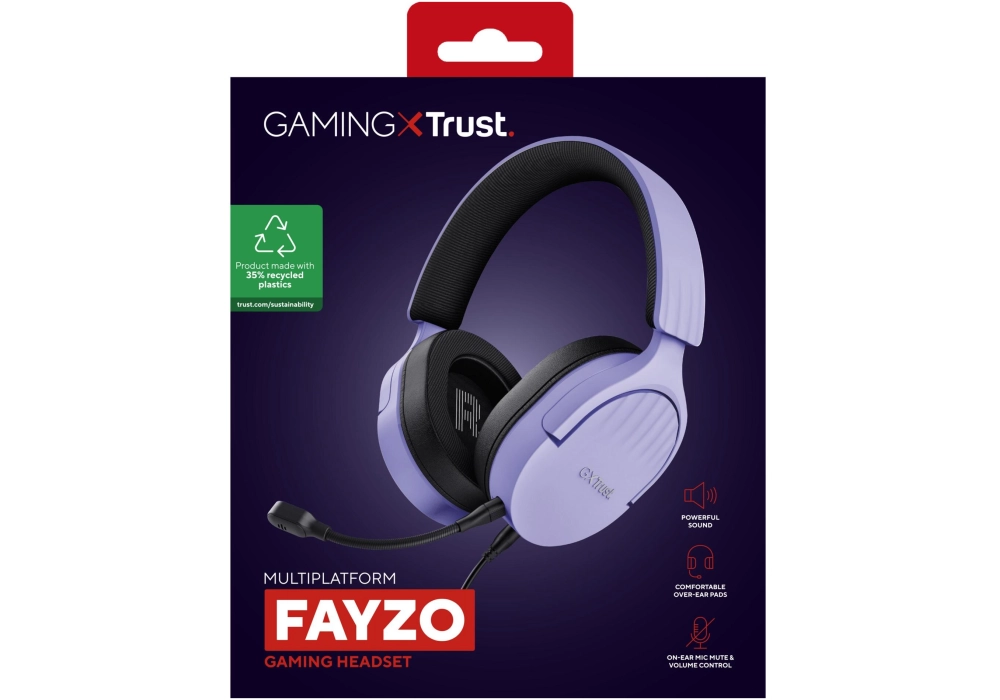 Trust GXT 489P FAYZO Noir/Violet