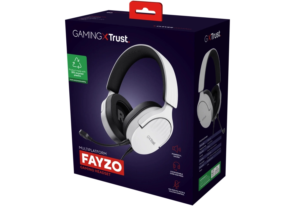 Trust GXT 489W FAYZO Noir/Blanc