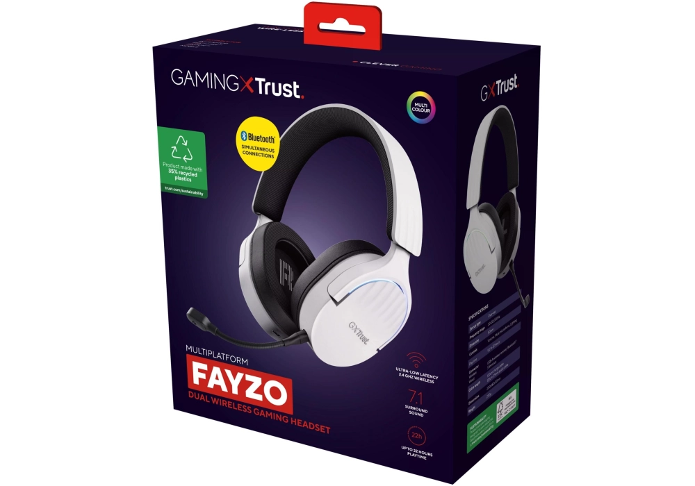 Trust GXT 491W FAYZO Noir/Blanc