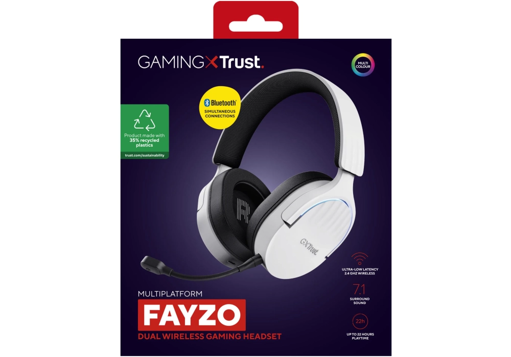 Trust GXT 491W FAYZO Noir/Blanc