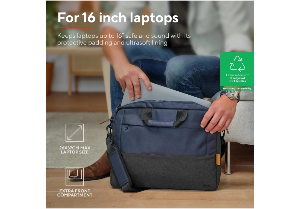 Trust Sac pour notebook Lisboa Vert 16 " 