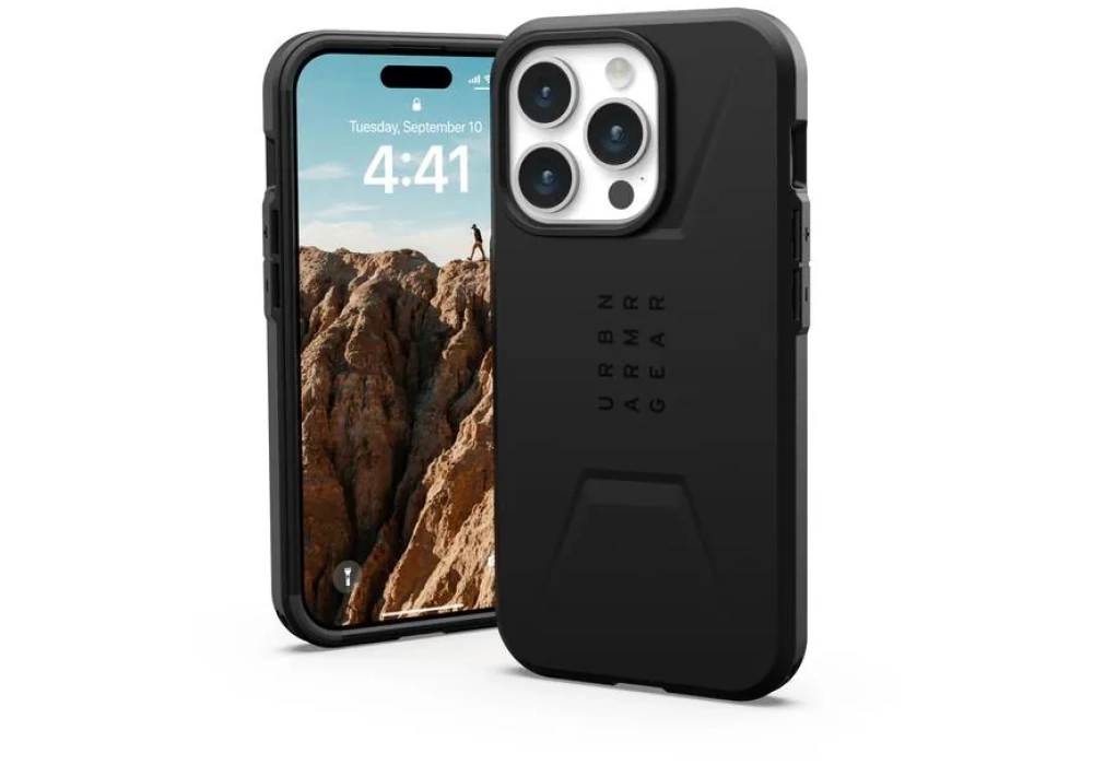 UAG Coque arrière Civilian Case iPhone 15 Pro Black