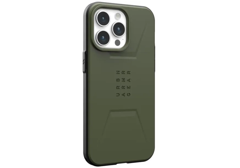 UAG Coque arrière Civilian Case iPhone 15 Pro Max Olive