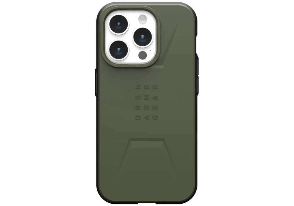 UAG Coque arrière Civilian Case iPhone 15 Pro Olive