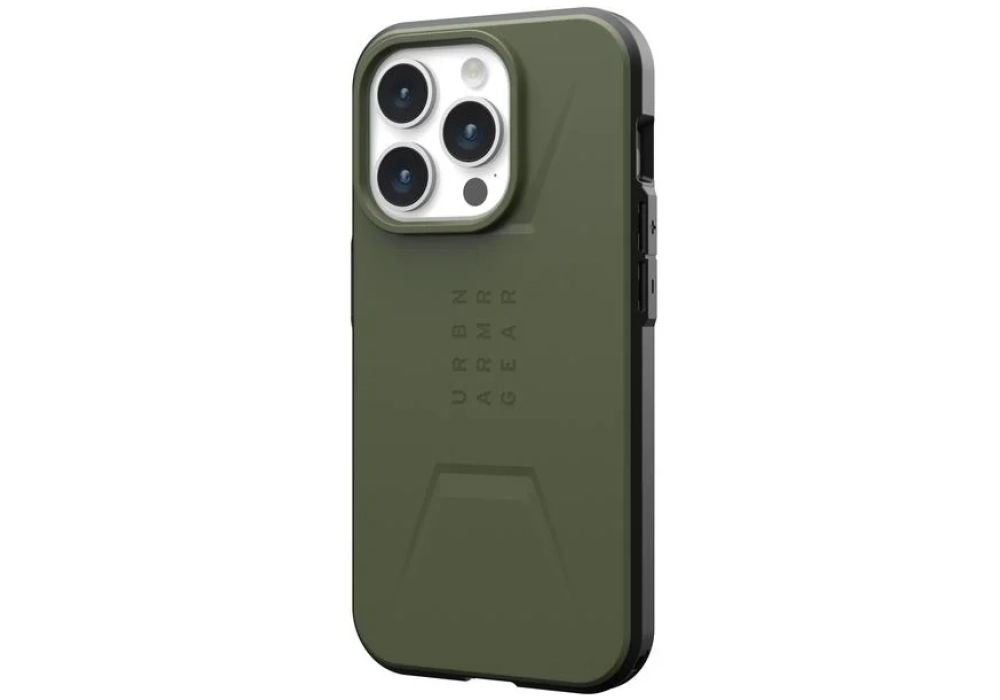 UAG Coque arrière Civilian Case iPhone 15 Pro Olive