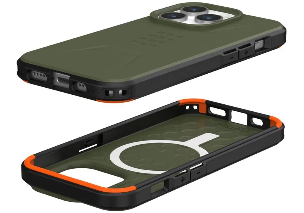 UAG Coque arrière Civilian Case iPhone 15 Pro Olive