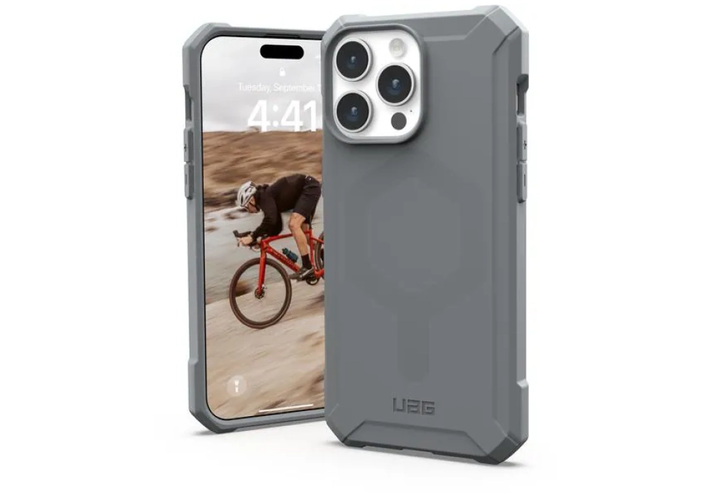 UAG Coque arrière Essential Armor iPhone 15 Pro Max Silver