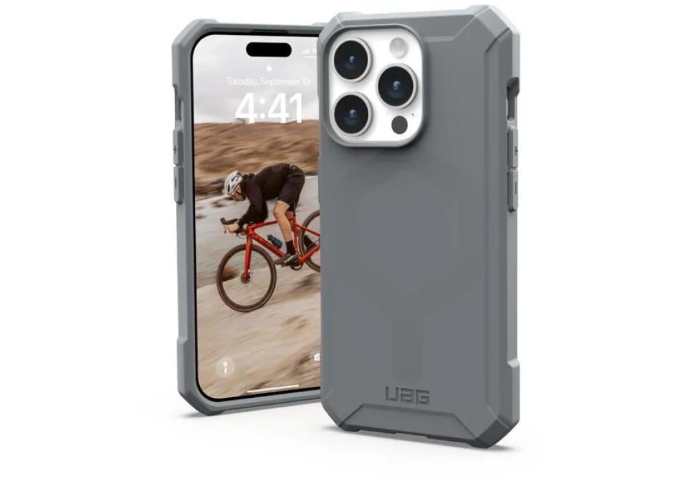 UAG Coque arrière Essential Armor iPhone 15 Pro Silver