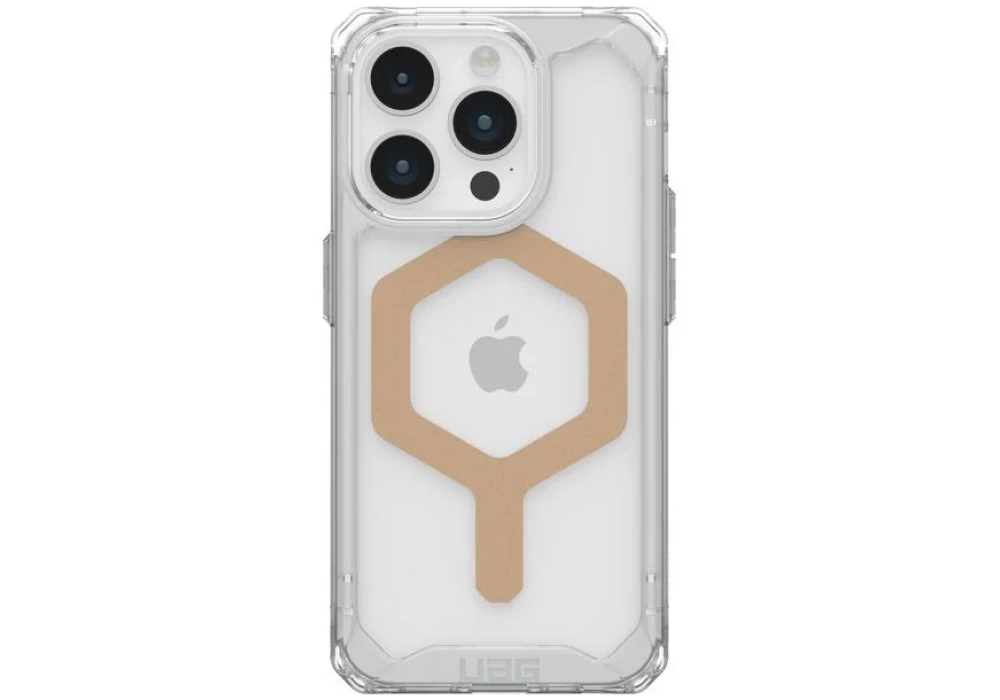 UAG Coque arrière Plyo MagSafe Apple iPhone 15 Pro Ice/Gold