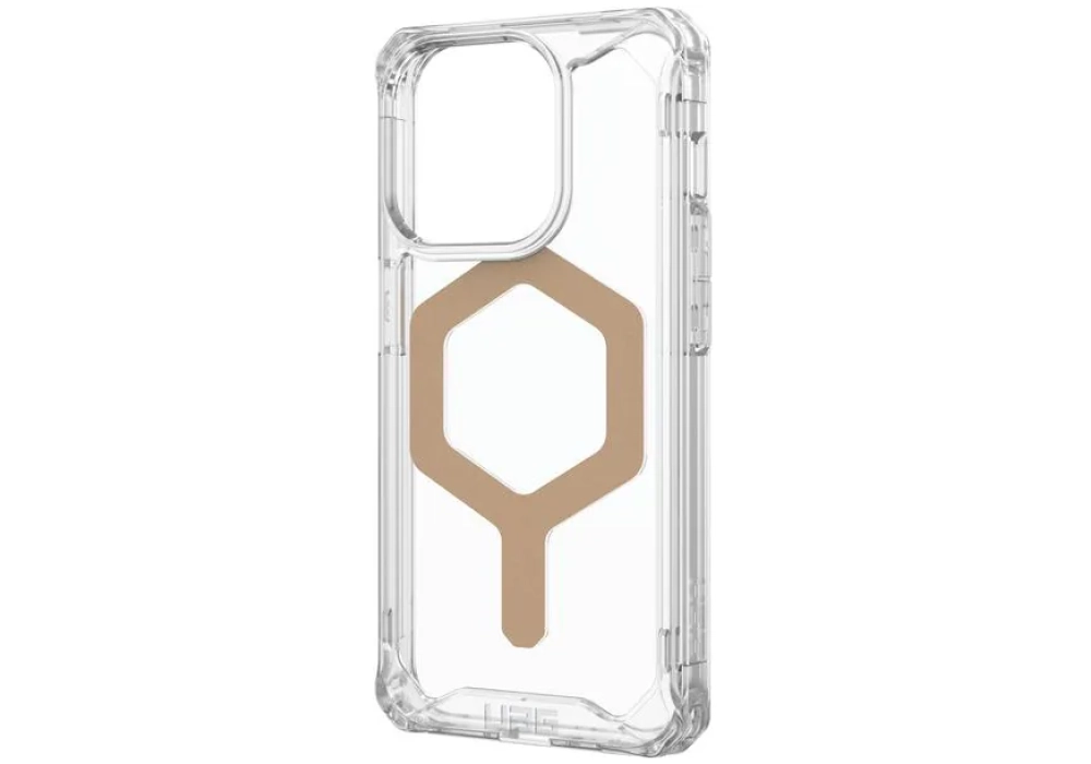 UAG Coque arrière Plyo MagSafe Apple iPhone 15 Pro Ice/Gold