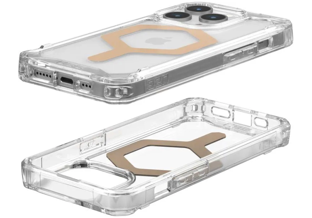 UAG Coque arrière Plyo MagSafe Apple iPhone 15 Pro Ice/Gold