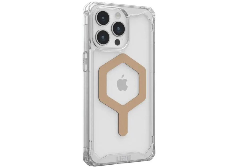 UAG Coque arrière Plyo MagSafe Apple iPhone 15 Pro Max Ice/Gold