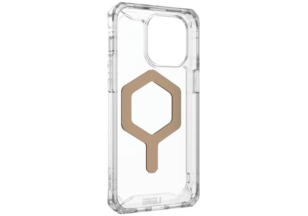 UAG Coque arrière Plyo MagSafe Apple iPhone 15 Pro Max Ice/Gold