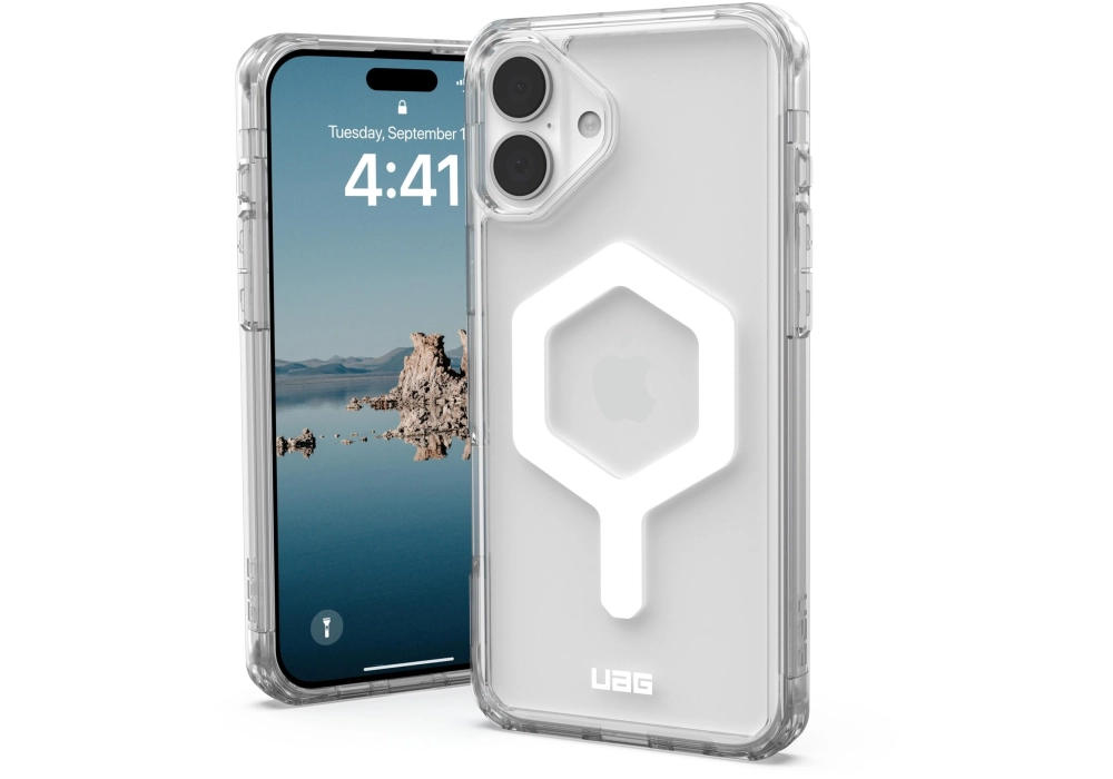 UAG Coque arrière Plyo MagSafe Apple iPhone 16 Plus Ice/White