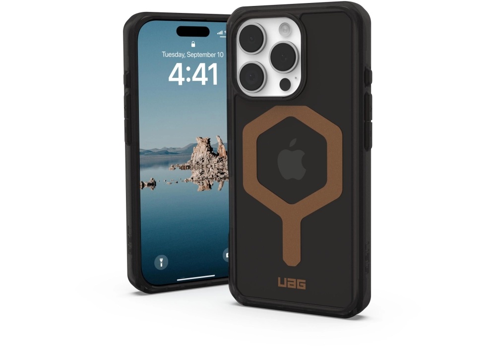 UAG Coque arrière Plyo MagSafe Apple iPhone 16 Pro Black/Bronze