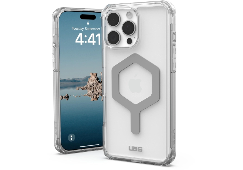 UAG Coque arrière Plyo MagSafe Apple iPhone 16 Pro Max Ice/Silver