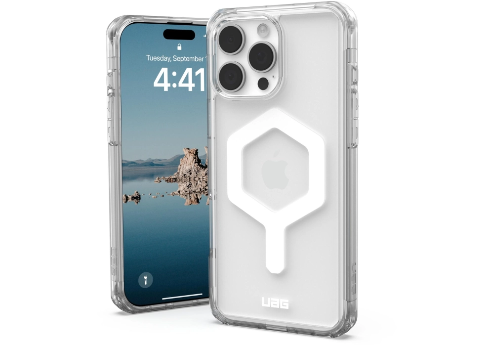 UAG Coque arrière Plyo MagSafe Apple iPhone 16 Pro Max Ice/White