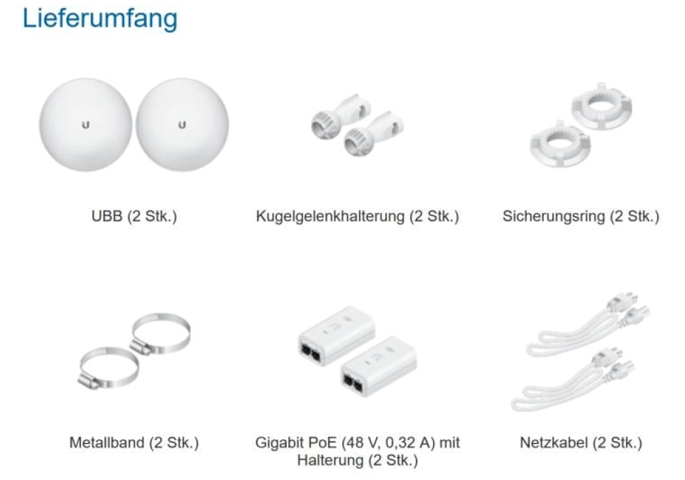 Ubiquiti UniFi Building-to-Building Bridge, 60GHz, Pack Duo