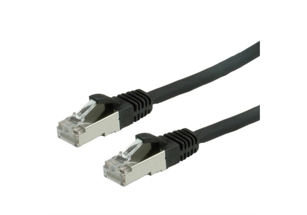 Value Network Cable Cat.6 (Classe E) S/FTP LSOH, noir, 0,5 m