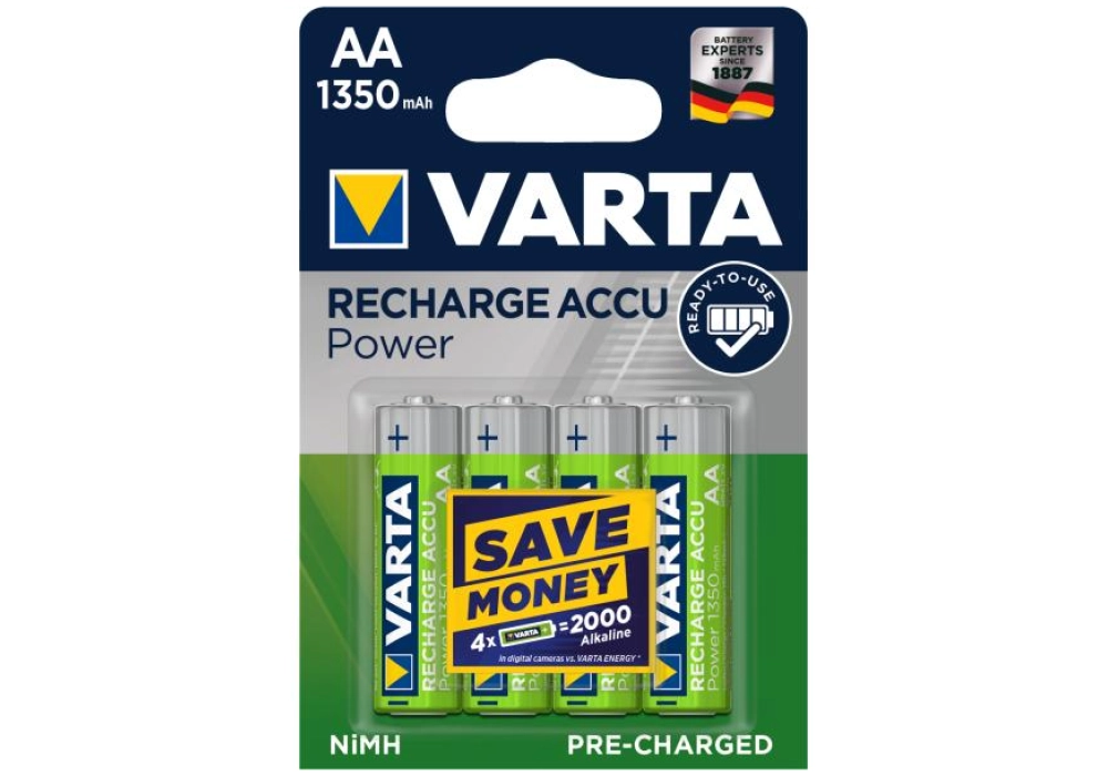 Varta Recharge Accu Power 4x AA 1350 mAh