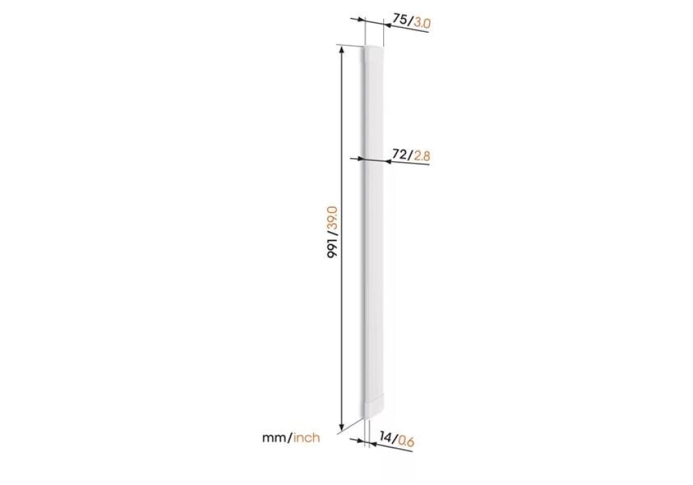 Vogel's Goulotte TVA 7000 1 m x 72 mm Blanc