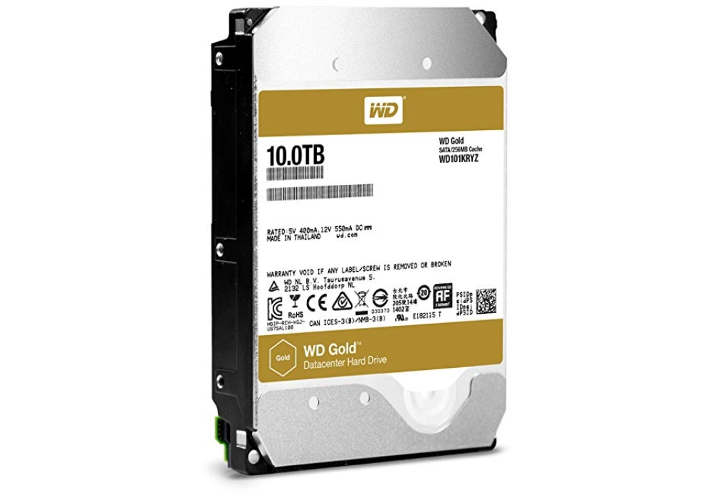 WD Gold Hard Drive SATA 6 Gb/s - 10.0 TB