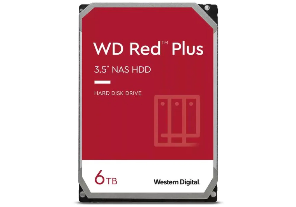 WD Red Plus NAS Hard Drive SATA 6 Gb/s - 256MB Cache - 6.0 TB 