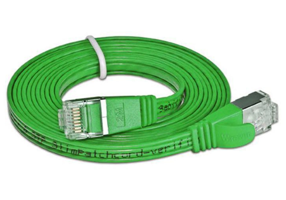 Wirewin CAT6 Shielded Slim Network Cable (Green) -  0.10 m 