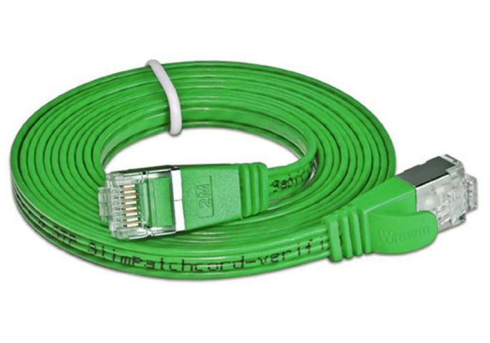 Wirewin CAT6 Shielded Slim Network Cable (Green) -  0.75 m 