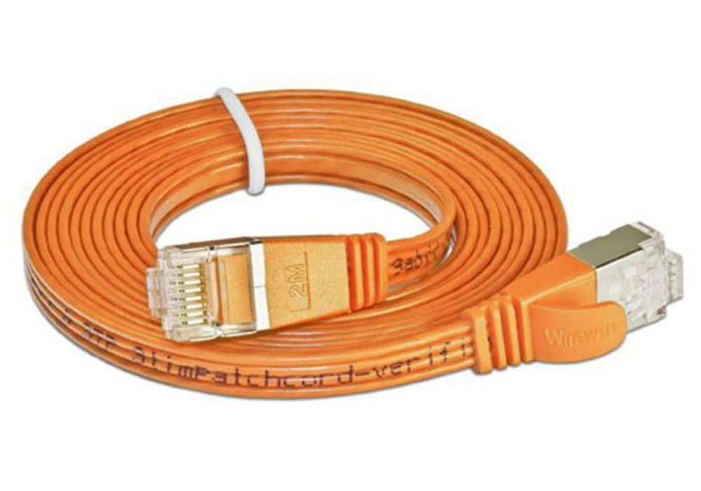 Wirewin CAT6 Shielded Slim Network Cable (Orange) -  0.10 m 