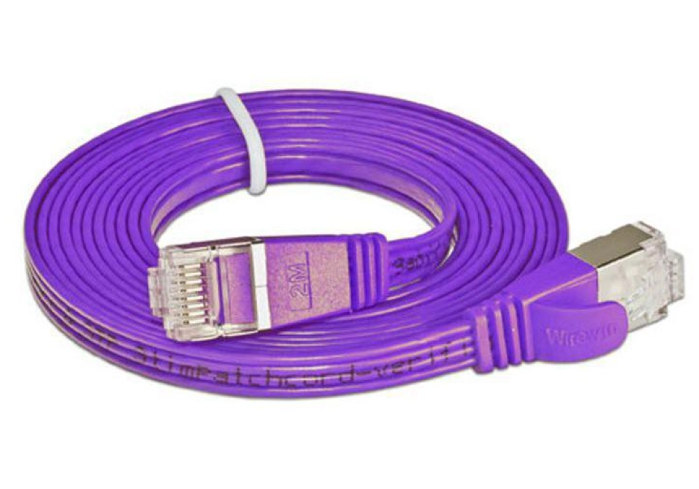 Wirewin CAT6 Shielded Slim Network Cable (Violet) -  0.10 m 