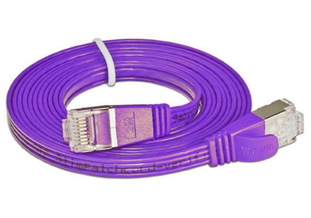 Wirewin CAT6 Shielded Slim Network Cable (Violet) -  0.25 m 