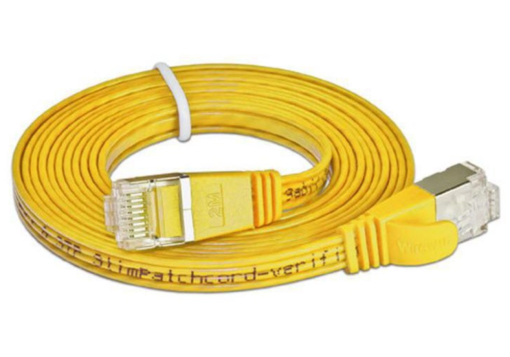 Wirewin CAT6 Shielded Slim Network Cable (Yellow) -  0.75 m 