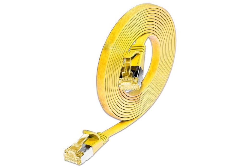 Wirewin CAT6a U/FTP Slim Network Cable (Yellow) -  0.10 m 