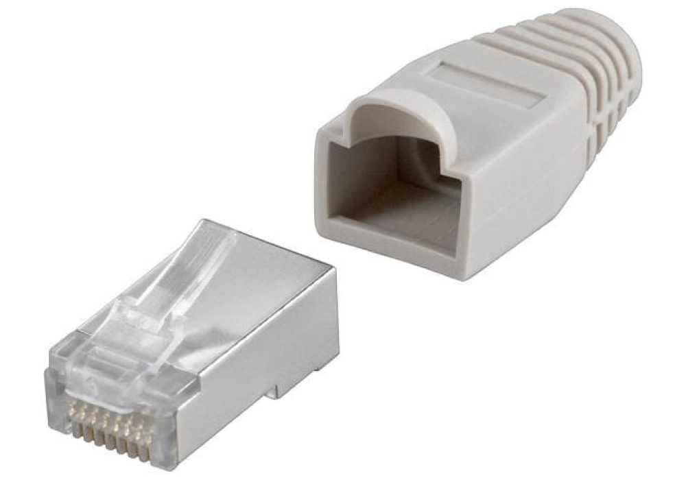 Wirewin Connecteur RJ45 Cat.6 blindé - 100 pièces (Gris)