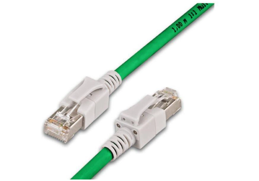 Wirewin Network Cable Cat 6a SFTP LED (Vert) - 0.5 m